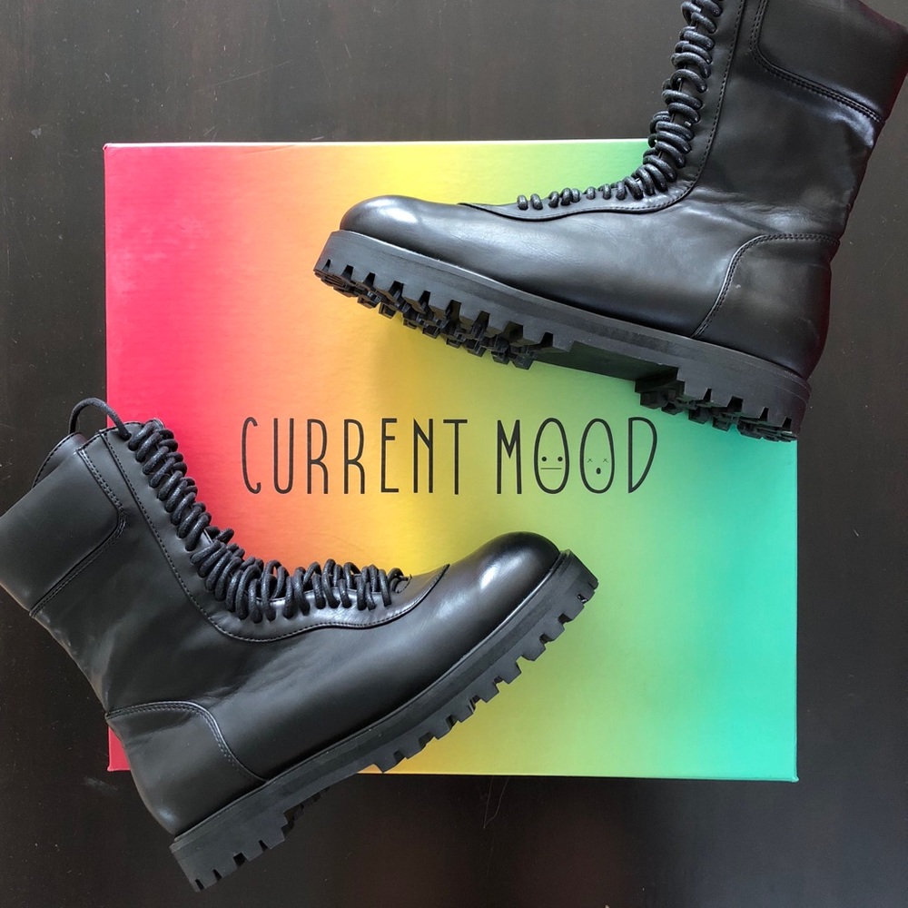 Current Mood combat boots